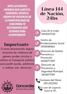 MENSAJE DEL EQUIPO MUNICIPAL DE LUCHA CONTRA LA VIOLENCIA DE GÉNERO