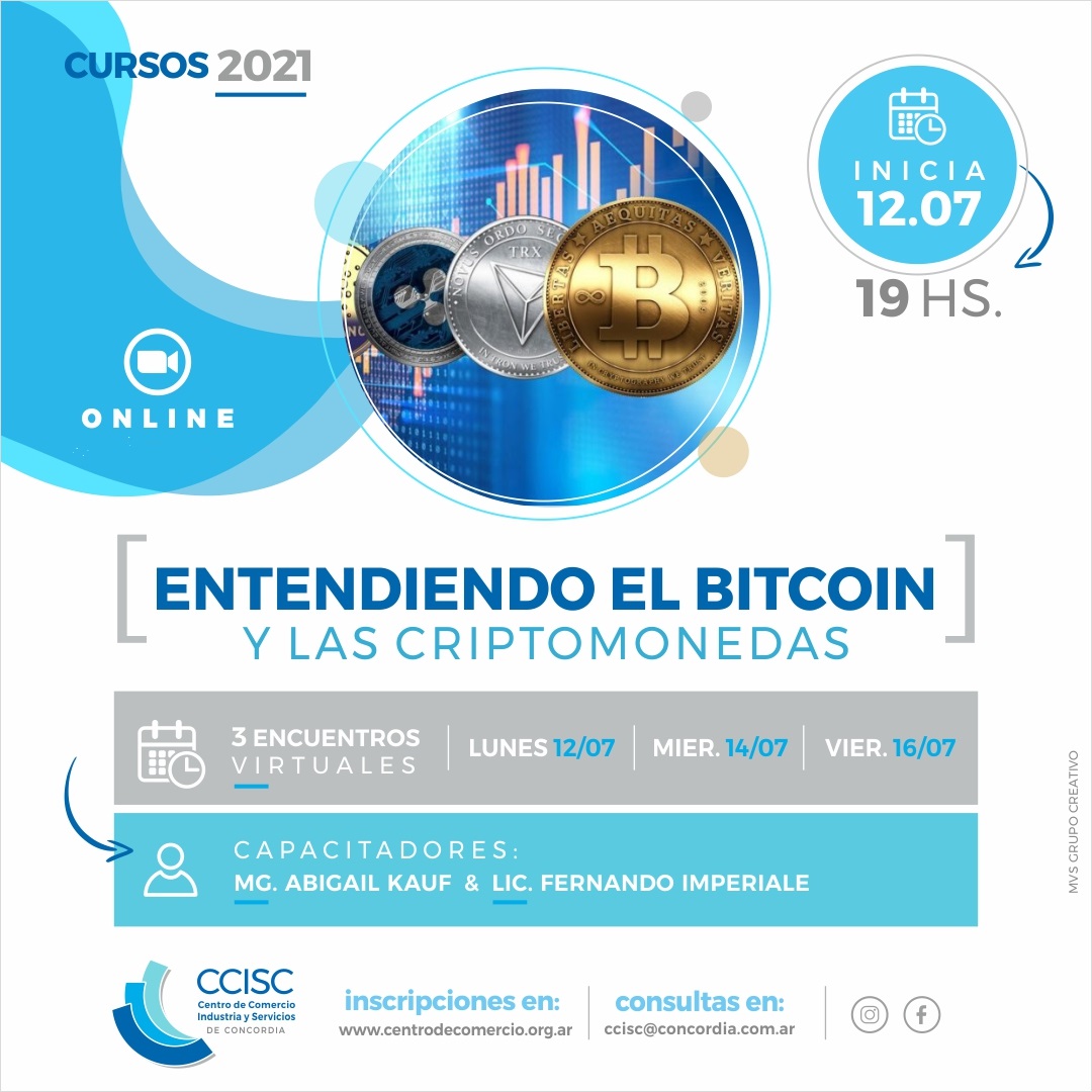 El Centro de Comercio presenta el curso “Entendiendo el Bitcoin y las  Criptomonedas”