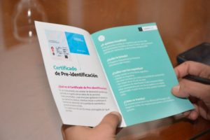 certificado pre identificacion DNI