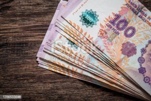 Argentine money, pesos, high denominations