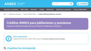 creditos anses jubilados
