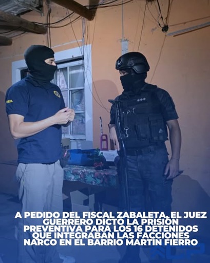 16 DETENIDOS NARCOS..